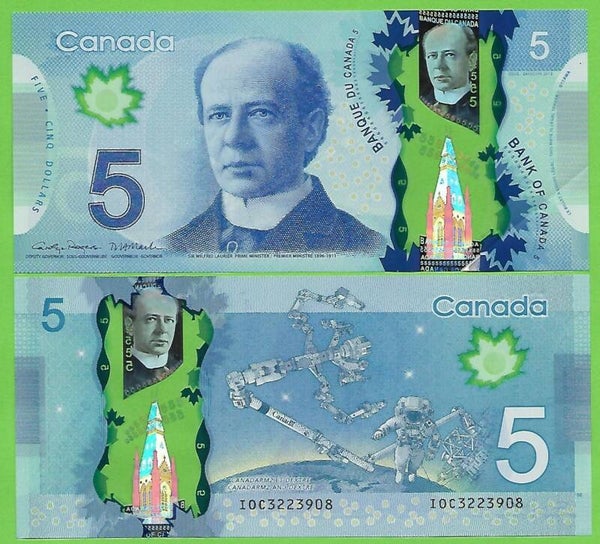 Canada 5 Dollar 2013, P-106c Aunc