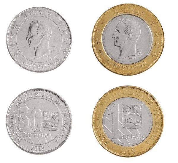 Venezuela  Set 1 Bolivar + 50 céntimos 2018 Soberanos UNC