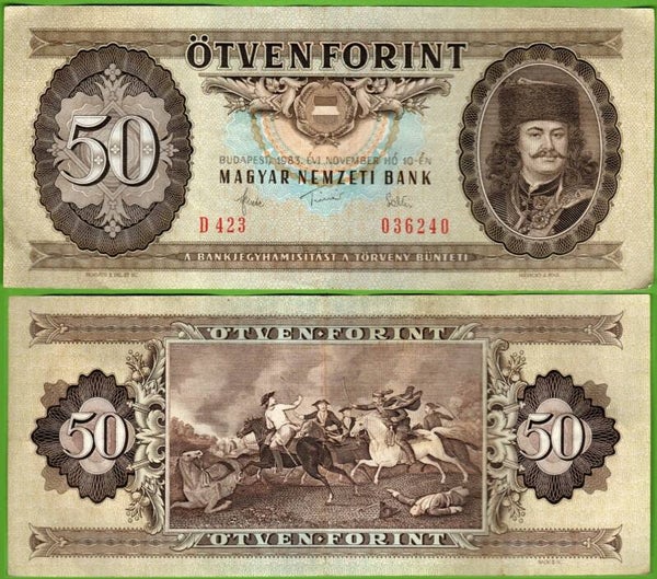 Hungria 50 Forint 1983, P-170f Xf