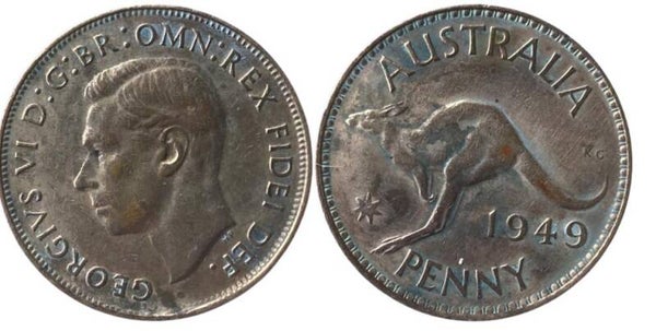 Australia 1 Penny 1949, km 43 (Oceania)