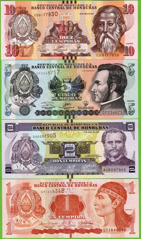 Honduras Set 4 Pcs Unc