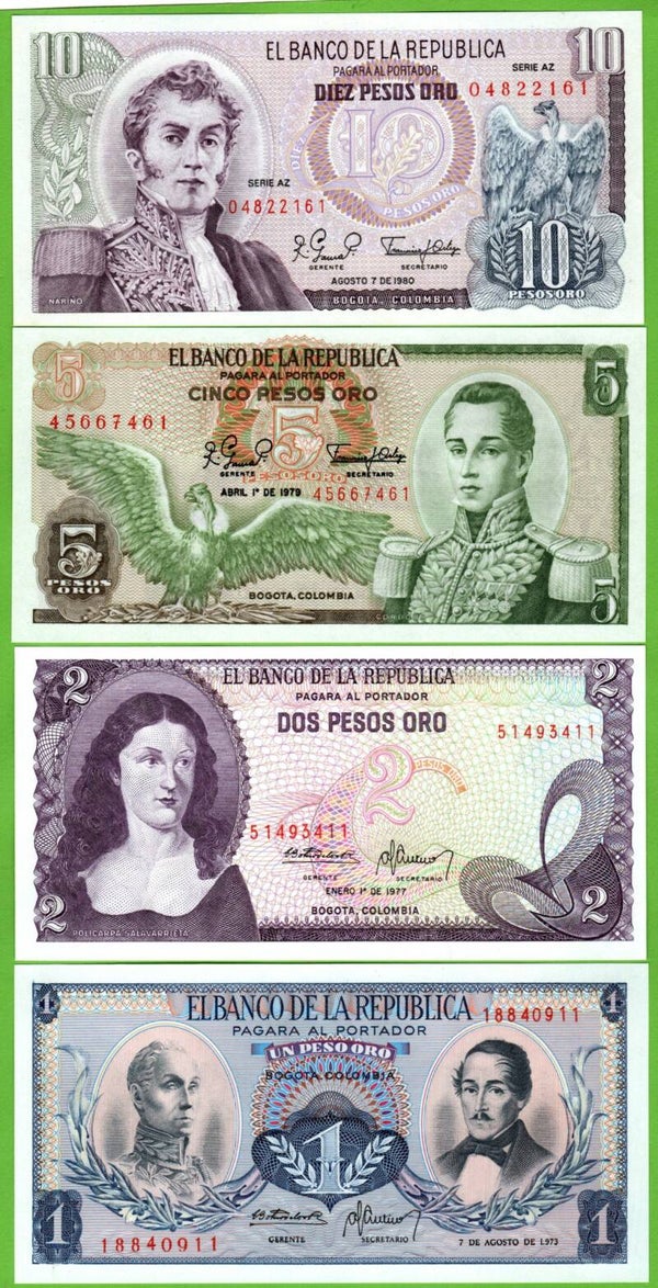Colombia Set 4 pcs Unc