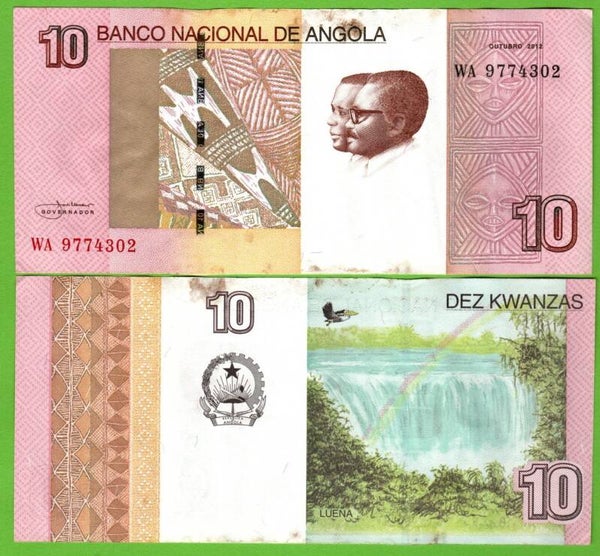 Angola 10 Kwanzas 2012, P-151b Aunc