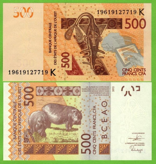 Estados del Africa Del Oeste 500 Francs 2019 P-719K (K) Unc