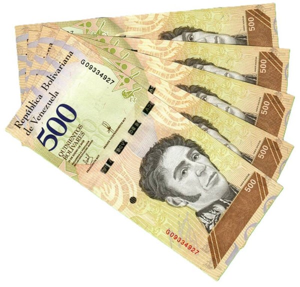 Venzuela 500 Bolivares 2018. P-108 Lote 5 Pcs