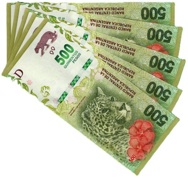 Argentina 500 Pesos 2016, P-365 Lote 5Pcs Unc