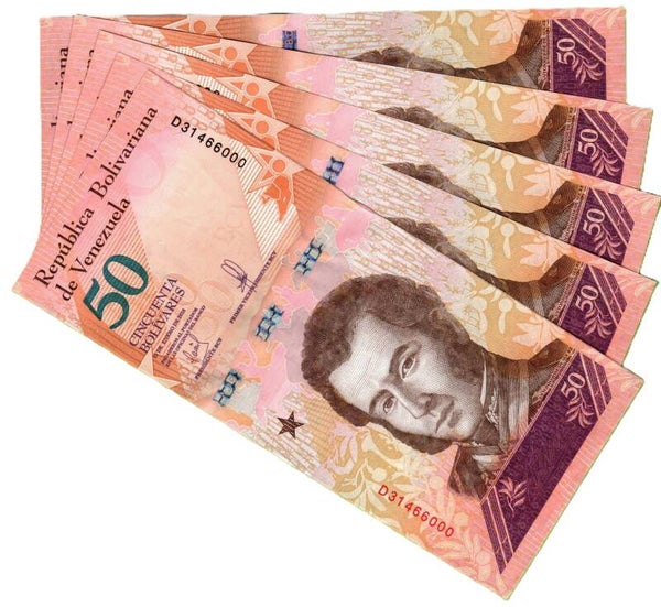Venezuela 50 Bolivares 2018, P-105 Lote 5 Pcs Unc