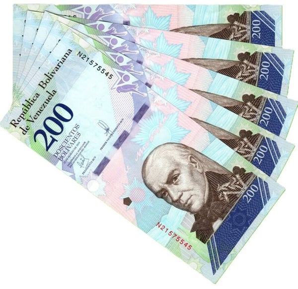 Venezuela 200 Bolivares 2018 P-107 Lote 5 Pcs  Unc