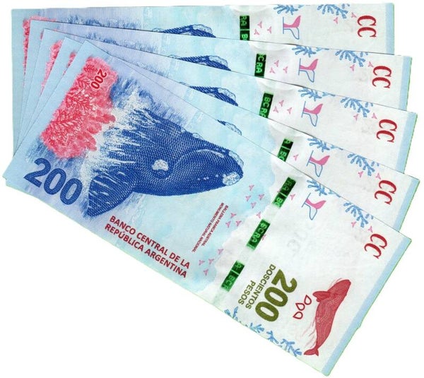 Argentina 200 Pesos 2015, 364a(1) Prefix-E Lote 5 Pcs Unc