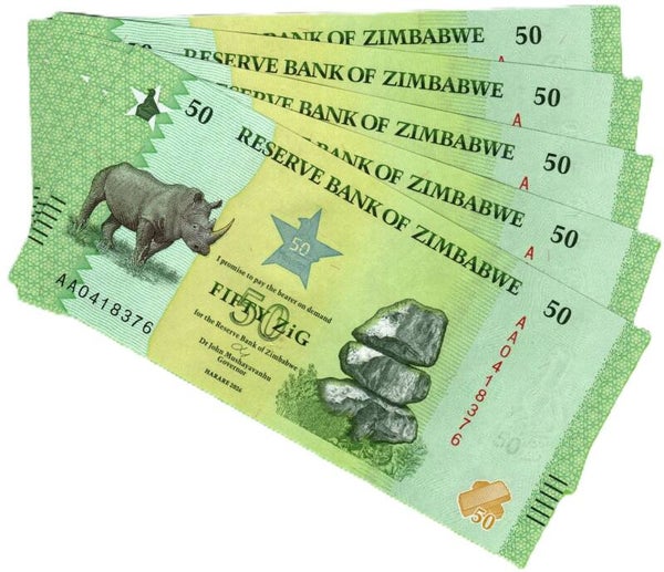 Zimbadwe 5 Zig 2026, P-w117 Lote 5 Pcs Unc