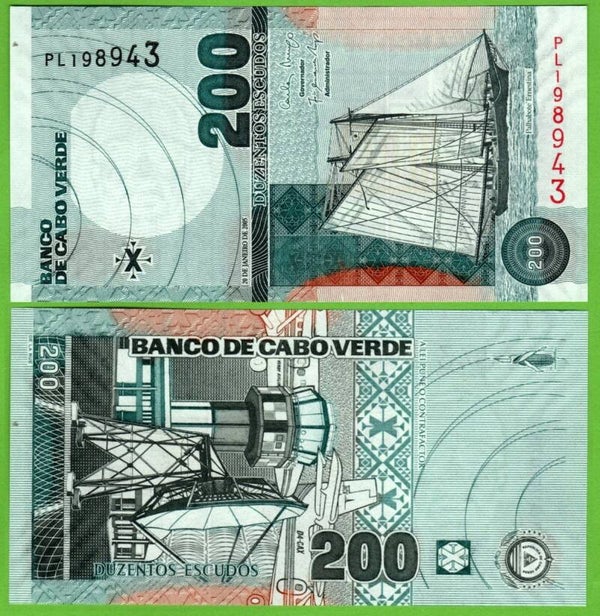 Cabo Verde 200 Escudos 2005, P-68a Unc