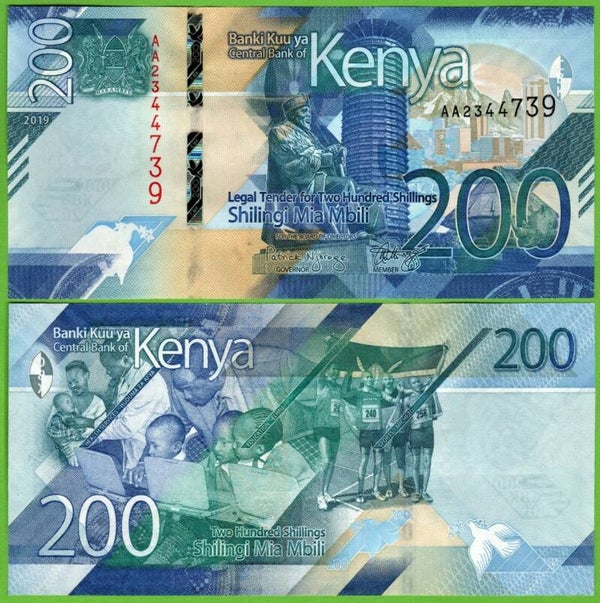 Kenya 200 Shilling 2019, P-55  Unc