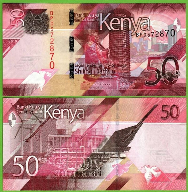 Kenya 50 Shilling 2019, P-52 Unc