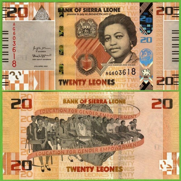Sierra Leona 20 Leones 2022, P-38c Unc