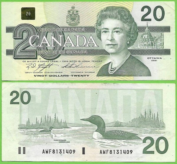 Canada 20 Dollar 1991, P-97 Au