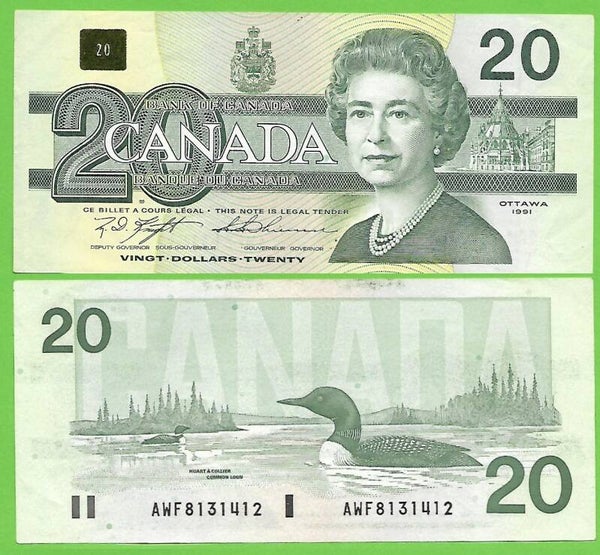 Canada 20 Dollar 1991, P-97 Au