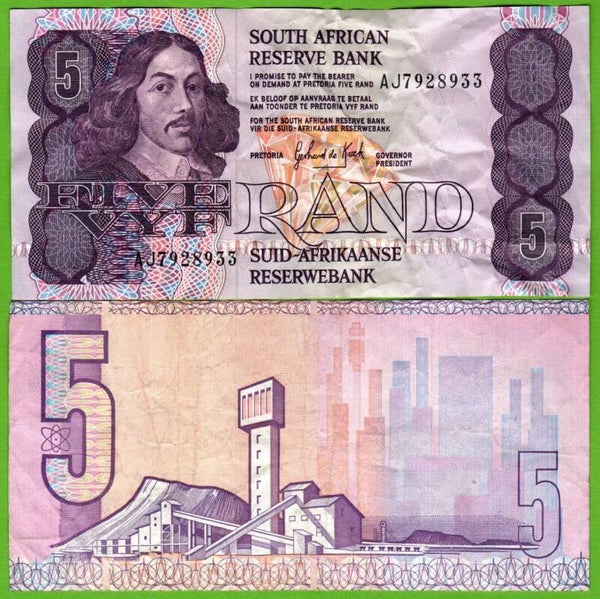 South Africa 5 Rand 1989, P-119b Xf