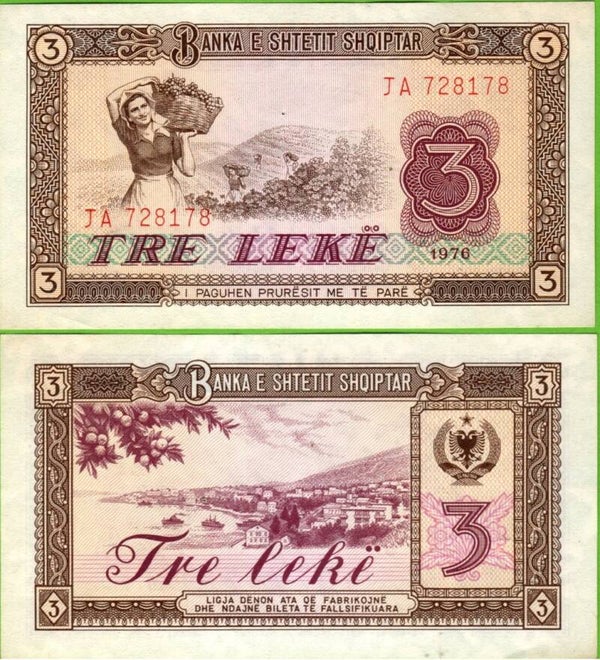 Albania 3 Leke 1976, P-41 XF