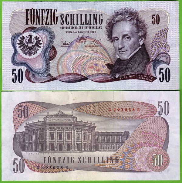 Austria 50 Schilling 1970, P-144 XF