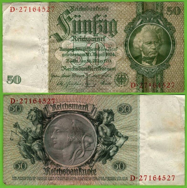 Alemania Rech 50 Reichmark 1923, P-182a Fina