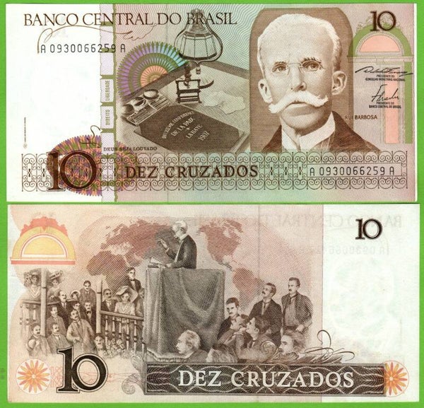 Brazil 10 Cruzados 1986, P-209a Unc