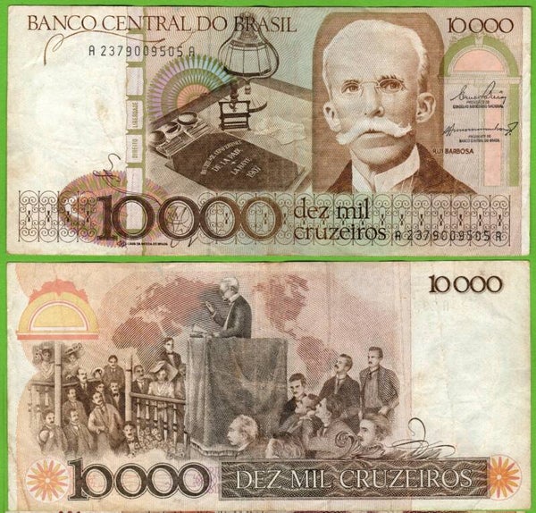 Brazil 10,000 Cruzeiros 1984, P-203a XF