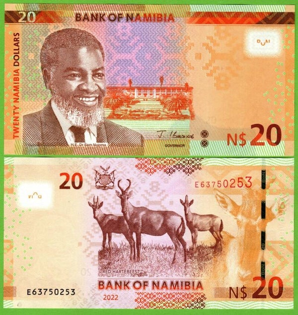 Namibia 20 Dollar 2022, P-17 Unc