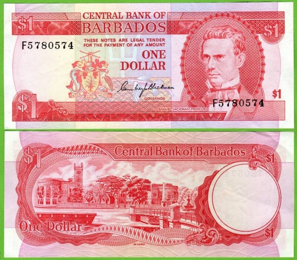 Barbados 1 Dollar 1973, P-29 Au