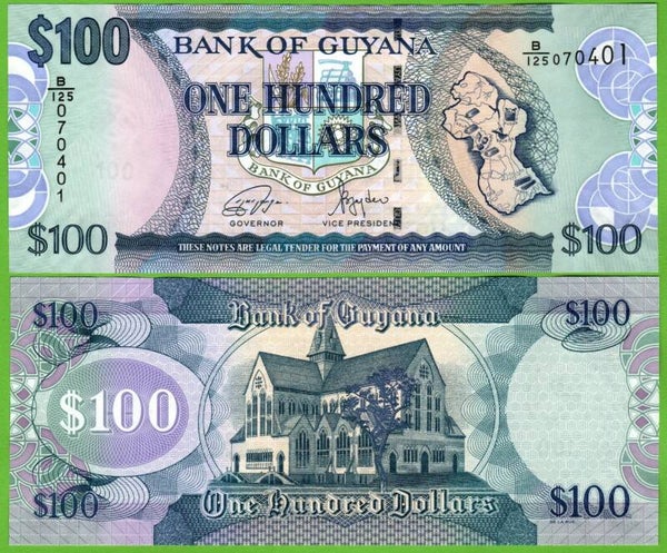 Guyana 100 Dollar 2022, P-36 (e) Unc