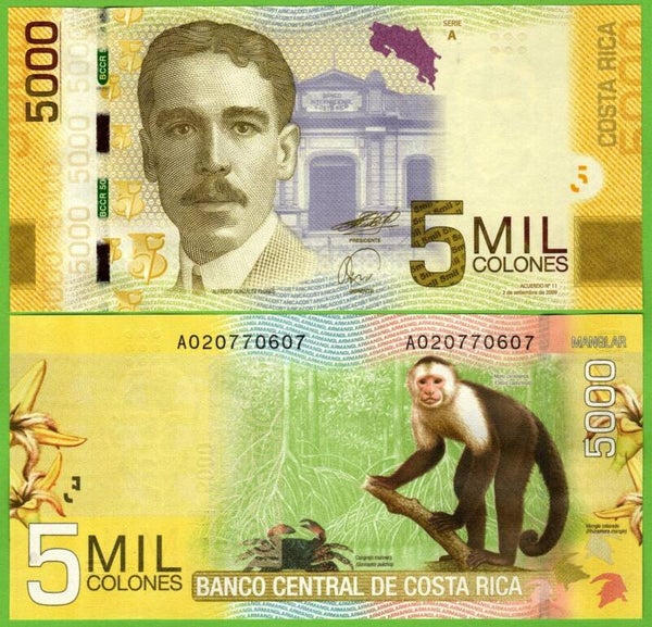 Costa Rica 5000 Colones 2009, P-276a Unc