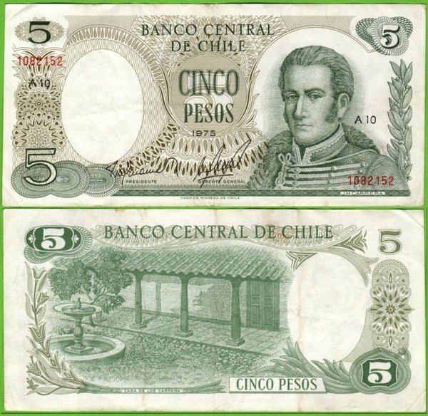Chile 5000 Pesos 1975, P-149 XF