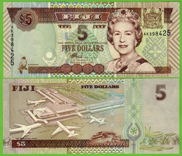 Fiji 5 Dollar 1972, P-105b Unc