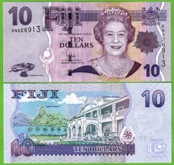 Fiji 10 Dollar 2011, P-111b Unc