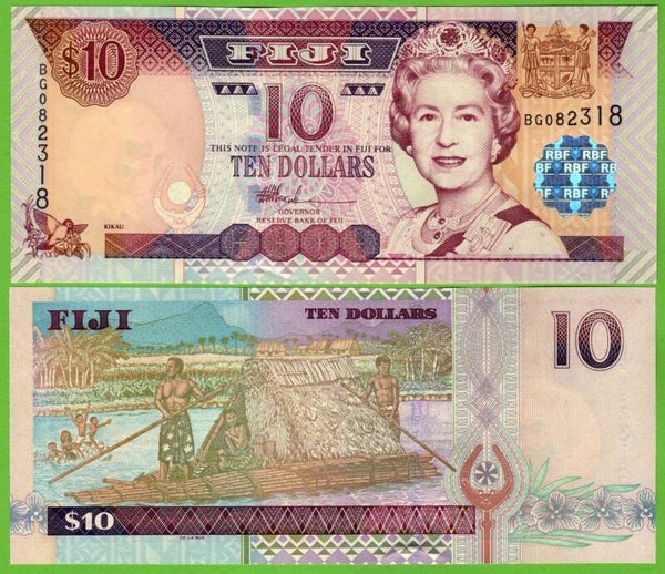 Fiji 10 Dollar 2002, P-106 Unc