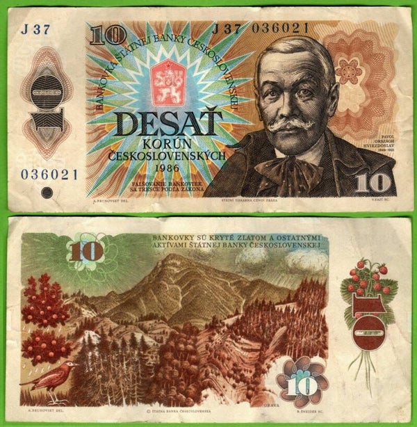 Checoslovaquia 10 Korun 1986, P-94a Xf