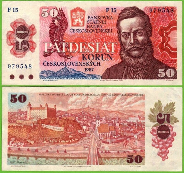 Checoslovaquia 50 Korun 1987 P-96 Xf