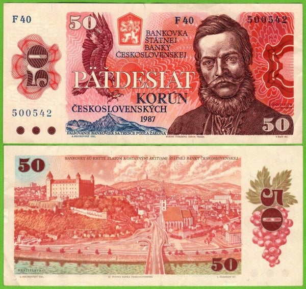 Checoslovaquia 50 Korun 1987 P-96 XF