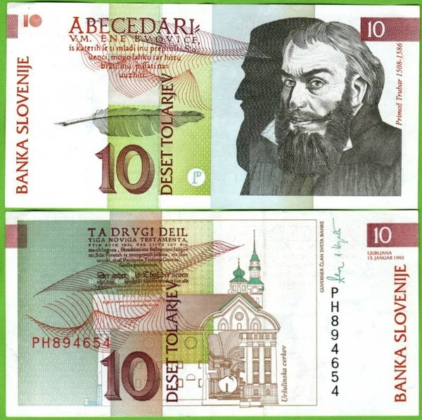 Eslovenia 10 Tolarjev 1992, P-11a Au