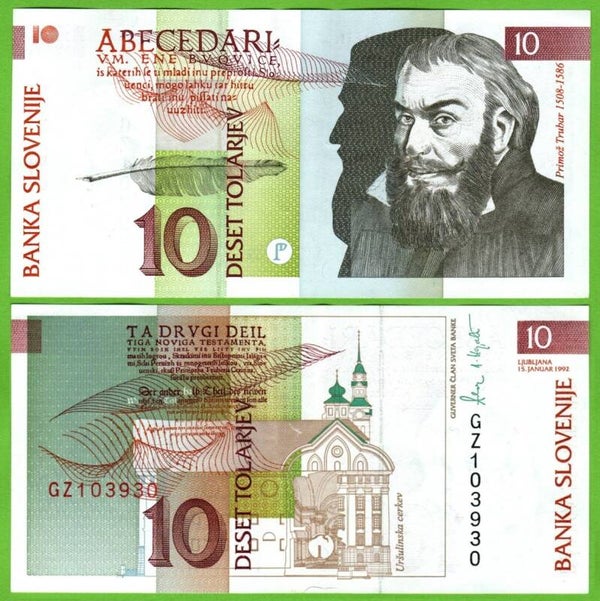 Eslovenia 10 Tolarjev 1992, P-11a Au