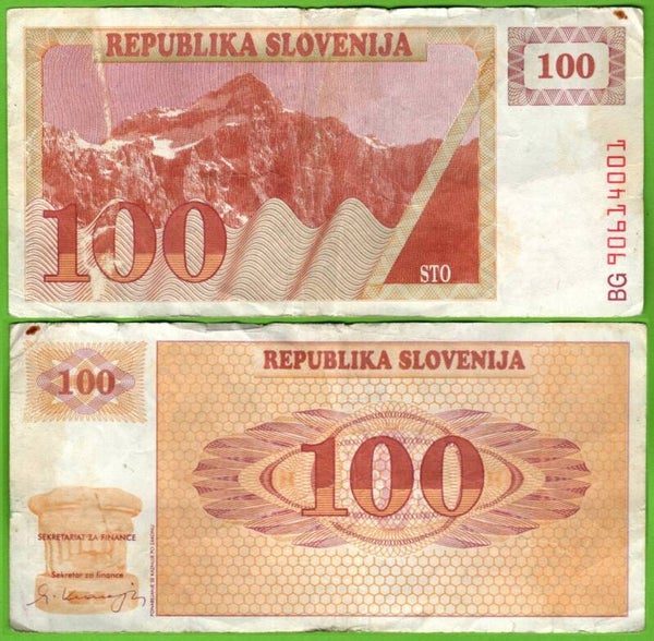 Eslovenia 100 Tolarjev 1990, P-6 XF