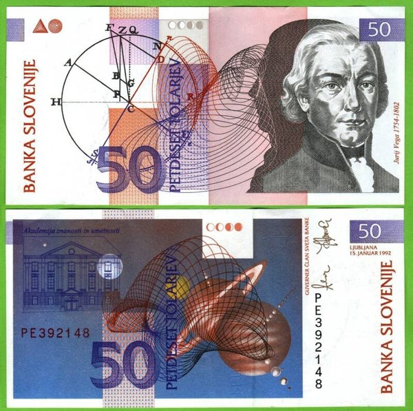 Eslovenia 50 Tolarjev 1992, P-13a Au