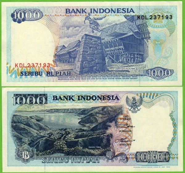 Indonesia 1000 Rupiah 1992, P-129d Unc