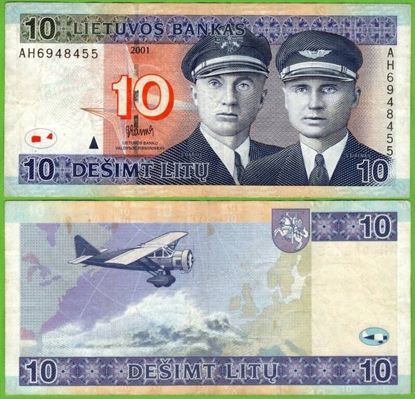 Lithuania 10 Litu 2001 P-65 XF