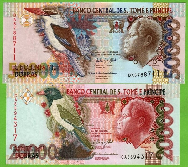 Santo Tome & Principe 20,000&50,000 Dobras Unc