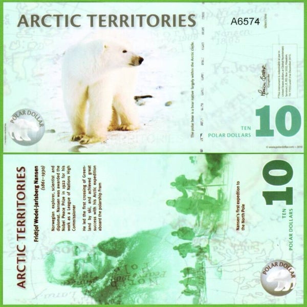 Territorios Articos 10 Dollar 2010 Unc