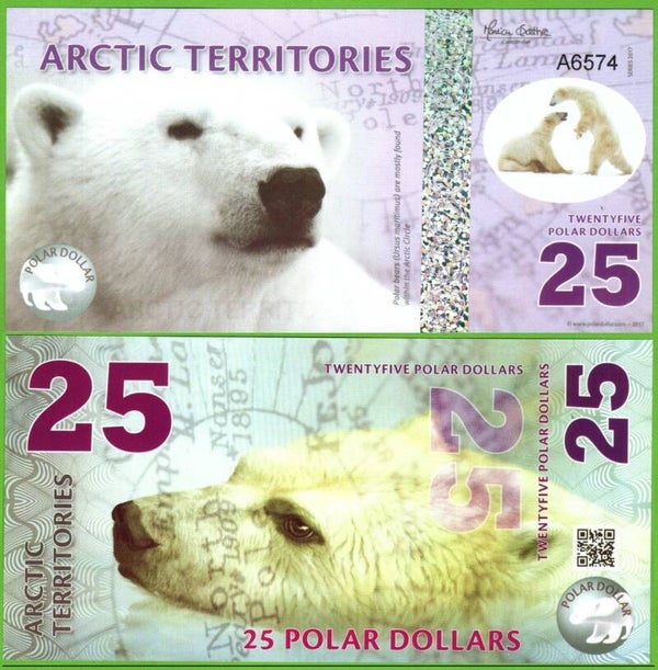 Territorios Articos 25 Dollar 2017, Unc