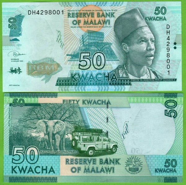 Malawi 50 Kwachas 2020 P-64 Unc
