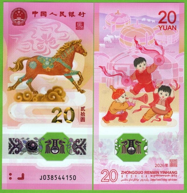 China 20 Yuan 2026 P-new
