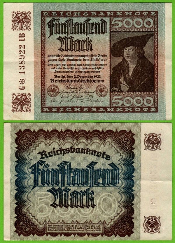 Alemania 5000 Mark 1923 R-80a.UB.1 Xf