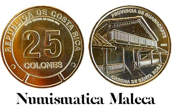 Costa Rica 25 Colones 2023, KmNew (GUANACASTE PROVINCE)